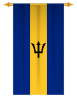 barbados bandiera verticale calcio bandierina png