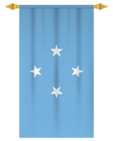 Micronesia flag vertical football pennant png