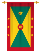 Grenada Flagge Vertikale Fußball Wimpel png