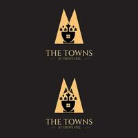 Logo Design for Real State Agency Selling Houses in Towns Surrounded by Hills vector