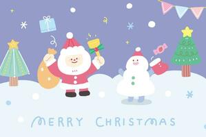 Merry Christmas Happy New Year holiday illustration social media sale poster greeting card banner cover vector