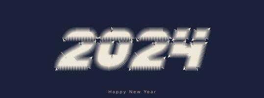 Happy New Year 2024, Number Design Template, illustration vector