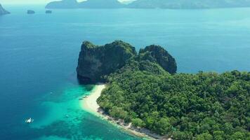 Aerial view of helicopter island video