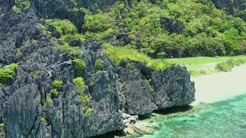 Aerial view of a resort house on Tapuitan Island video