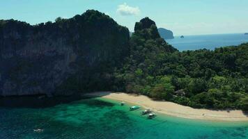 Aerial view of helicopter island video