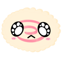Cute Narutomaki Mascot Character Kawaii Cartoon illustration Japanese Food Japanese Sticker png
