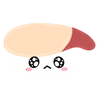 Cute Hokkigai Sushi Character Mascot Kawaii Cartoon illustration Japanese Food Japanese Sticker Sushi Sticker png