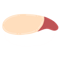 hokkigai Sushi desenho animado ilustração japonês Comida japonês adesivo Sushi adesivo png