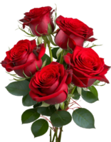 AI generated Red roses bouquet. png