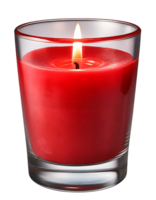 AI generated Scented red burning candle. png