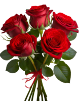 AI generated Bouquet of red roses. png