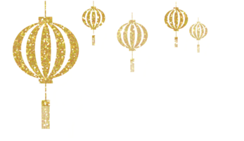 gul glitter kinesisk lyktor bakgrund. asiatisk ny år lampor. kinesisk ny år. design för dekoration, bakgrund, tapet, illustration ofrälse png