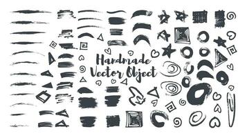 Handmade products. Completely vector and different. More than 50 elements that can be used to create any design.