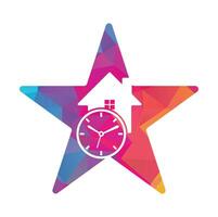 time house start shape concept logo design. vector