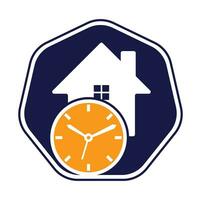 Time House Icon Logo Design Element. vector