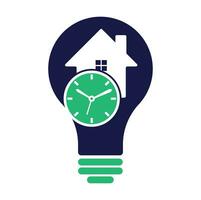 Time House Icon Logo Design Element. vector