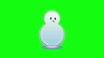 snowman alpha channel green screen video