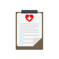 clipboard with a heart and check list icon on transparent background png