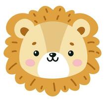 Children's vector print for clothes. Cute lion cub