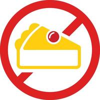 No Sugar Consumption Icon for Diabetes Patients vector