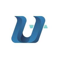 Logo Illustration of Letter U for Insurance Company, or any Company related to Healthcare Logo. vector