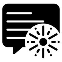 chat glyph icon vector