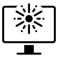 television glyph icon vector