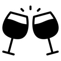 cheers glyph icon vector