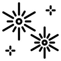 firework line icon vector