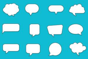 Vector speech bubbles in flat design