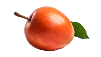 AI generated Close up photo of one big, ripe, tasty red perfect apple. Transparency PNG inside