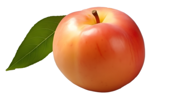 AI generated Close up photo of one big, ripe, tasty red perfect apple. Transparency PNG inside