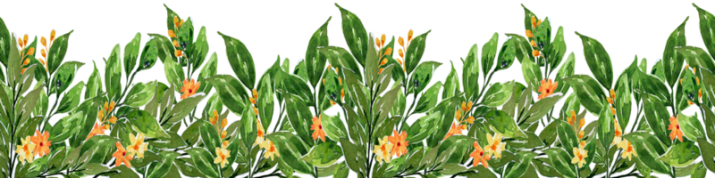 vattenfärg blommig gräns. botanisk blomma och löv ram. gul blommor vattenfärg illustration png