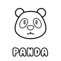 Panda coloring book. Coloring page for kids. vector