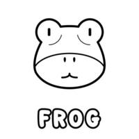 Frog coloring book. Coloring page for kids. vector