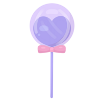 purple heart lollipop valentine png