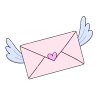 mignonne rose envelopper png