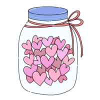 hearts in jar png