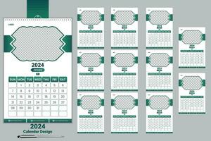 2024 New year Calendar Design vector