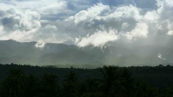 Cloudy view on mountain video