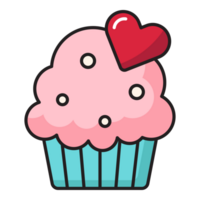 Sweet heart cupcake icon. png
