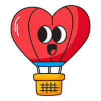 Hot air balloon cartoon character. png