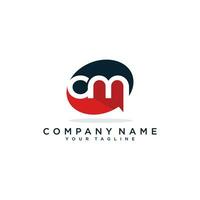 AM or MA Letter Logo Design Template Vector