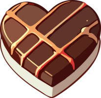 ai généré cœur forme Chocolat agrafe art png