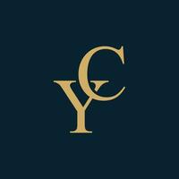 yc o cy logo. empresa logo. monograma diseño. letras y y C. vector