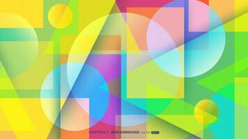 Abstract background decoration with geometric colorful shape overlapping. Modern template design vector