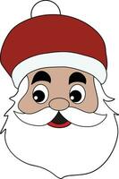 santa face for designing artwork vector