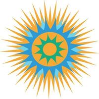 sun style mandala design for decoration and designing vector