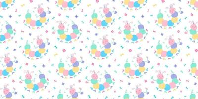 Cute Caterpillar Vector Seamless Pattern. Multicolor Cartoon Vector Illustration for Kids Fabric, Wallpaper, Wrapping Paper.