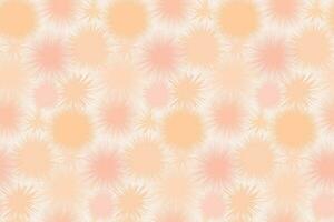 Gentle Peach Fuzz Toned Dandelions. Vector Seamless Pattern. Delicate Wrapping Paper and Fabric.